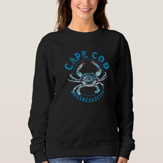 Cape Cod Massachusetts Blue Crab Sweatshirt (Vorderseite)
