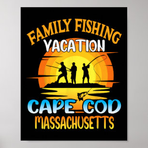 Cape Cod Massachusetts Familien-Angelurlaub Sonnen Poster