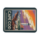 Cape Cod Massachusetts Illustration Reisen Magnet (Horizontal)
