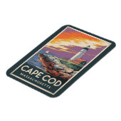 Cape Cod Massachusetts Illustration Reisen Magnet (Linke Seite)
