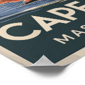 Cape Cod Massachusetts Illustration Reisen Poster (Ecke)