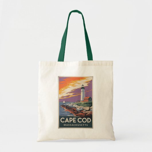 Cape Cod Massachusetts Illustration Reisen Tragetasche (Vorne)