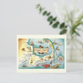 Cape Cod Massachusetts Karte (Stehend Vorderseite)