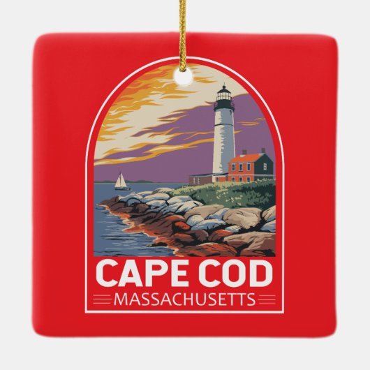 Cape Cod Massachusetts Keramikornament (Rückseite)