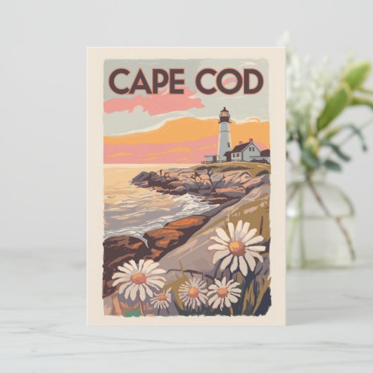 Cape Cod Massachusetts Landschaftliche Reisen Einladung (Stehend Vorderseite)