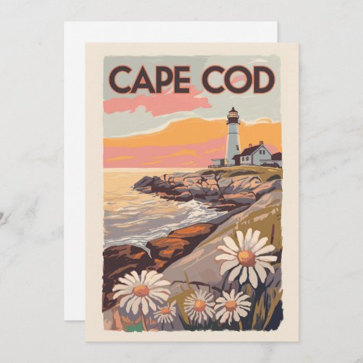 Cape Cod Massachusetts Landschaftliche Reisen Einladung (Vorne/Hinten)