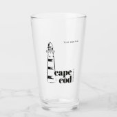 Cape Cod Massachusetts Leuchtturm Bier Glas (Vorderseite)