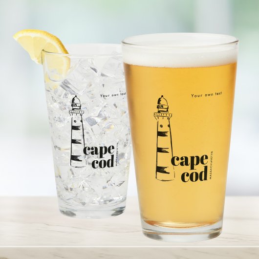 Cape Cod Massachusetts Leuchtturm Bier Glas