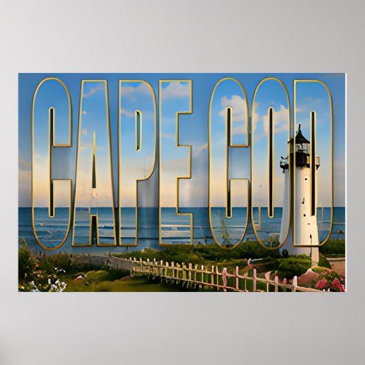 Cape Cod Massachusetts Leuchtturm Küstenreise Poster (Vorne)