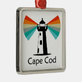 Cape Cod Massachusetts Leuchtturm Regenbogen Ornament Aus Metall (Rechts)