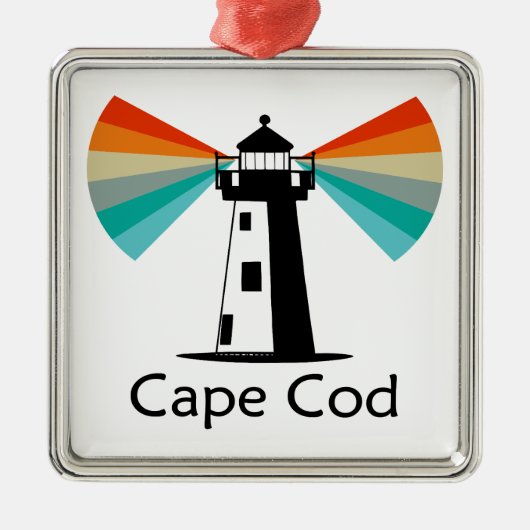 Cape Cod Massachusetts Leuchtturm Regenbogen Ornament Aus Metall (Vorne)