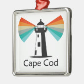 Cape Cod Massachusetts Leuchtturm Regenbogen Ornament Aus Metall (Links)