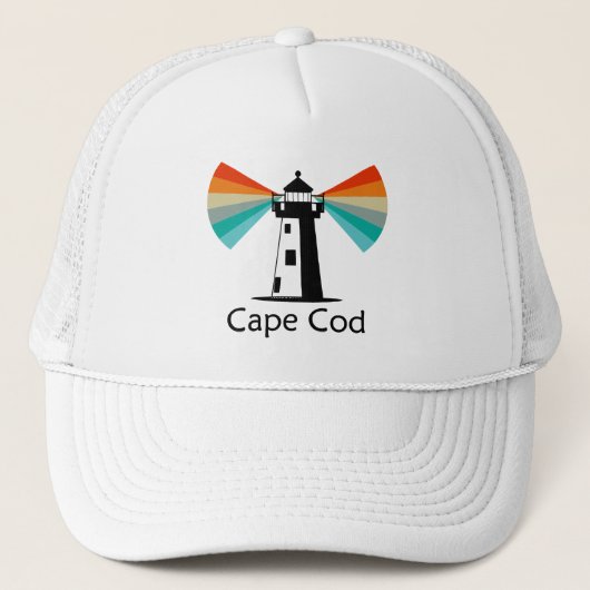 Cape Cod Massachusetts Leuchtturm Regenbogen Truckerkappe (Vorderseite)
