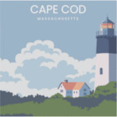 Cape Cod Massachusetts Lighthouse Aufkleber (Vorderseite)