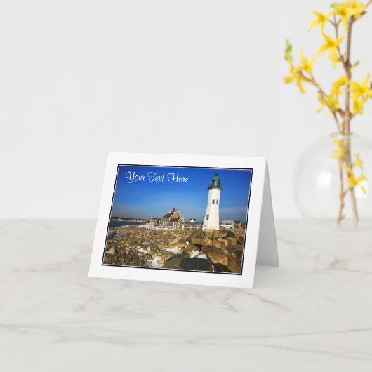 Cape Cod Massachusetts Lighthouse Blank Note Card Karte (Gelbe Blume)