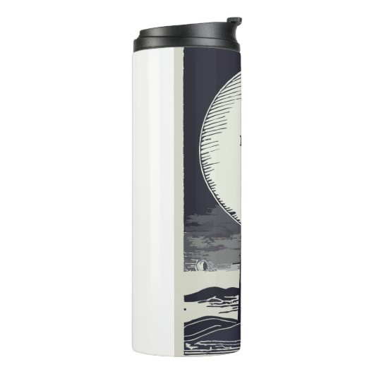 Cape Cod Massachusetts Lighthouse Moon Thermosbecher (Nach links gedreht)