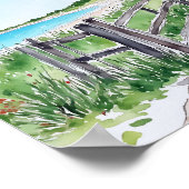 Cape Cod Massachusetts Lighthouse Wasserfarbe Poster (Ecke)