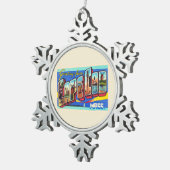 Cape Cod Massachusetts MA Large Letter Postcard Schneeflocken Zinn-Ornament (Rechts)