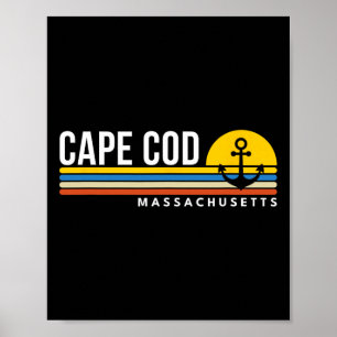 Cape Cod Massachusetts MA Vintage Retro Souvenirs Poster