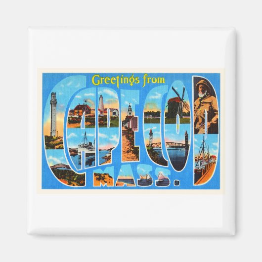 Cape Cod Massachusetts MA Vintage Travel Souvenir Magnet (Vorne)