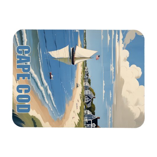 Cape Cod Massachusetts Magnet (Horizontal)