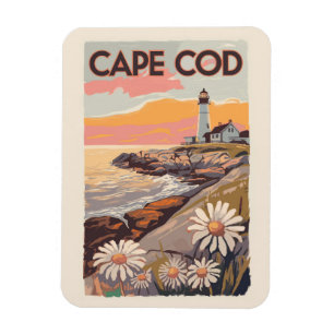Cape Cod Massachusetts Malerische Reise Kunst Retr Magnet