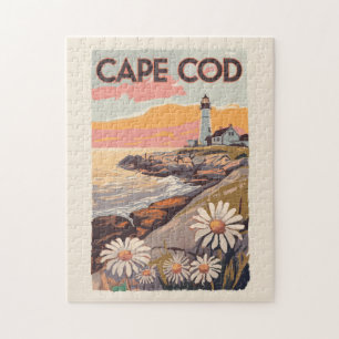 Cape Cod Massachusetts Malerische Reise Kunst Retr Puzzle