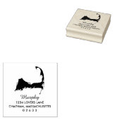 Cape Cod Massachusetts Map Wedding Gummistempel (Stempel)