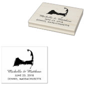 Cape Cod Massachusetts Map Wedding Save the Date Gummistempel (Stempel)