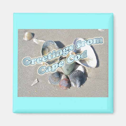 Cape Cod Massachusetts - Muschel & Surf Magnet (Vorne)