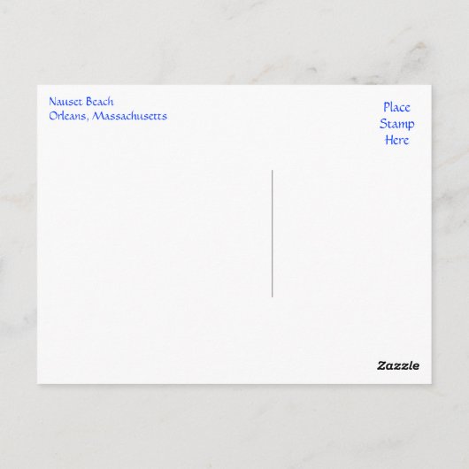 Cape Cod, Massachusetts Nauset Beach Postcard Postkarte (Rückseite)