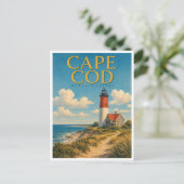 Cape Cod Massachusetts Nauset Light GeoSaga Postkarte (Stehend Vorderseite)