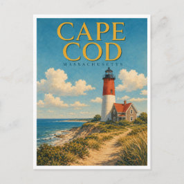 Cape Cod Massachusetts Nauset Light GeoSaga Postkarte