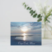 Cape Cod, Massachusetts Ocean Sunset Postcard Postkarte (Stehend Vorderseite)