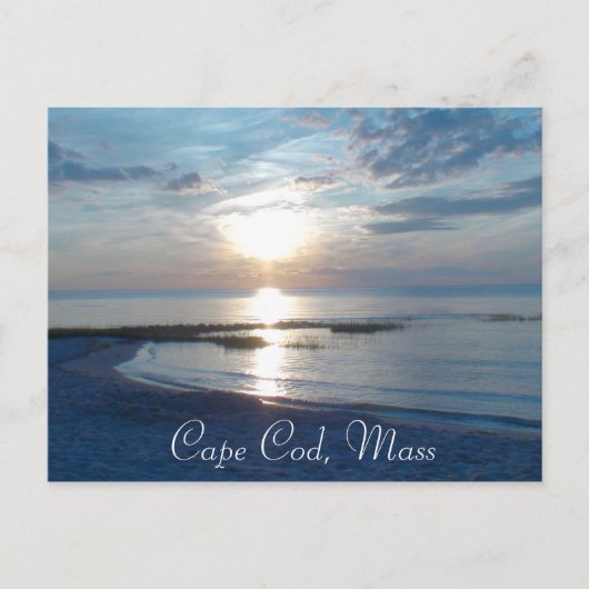 Cape Cod, Massachusetts Ocean Sunset Postcard Postkarte (Vorderseite)