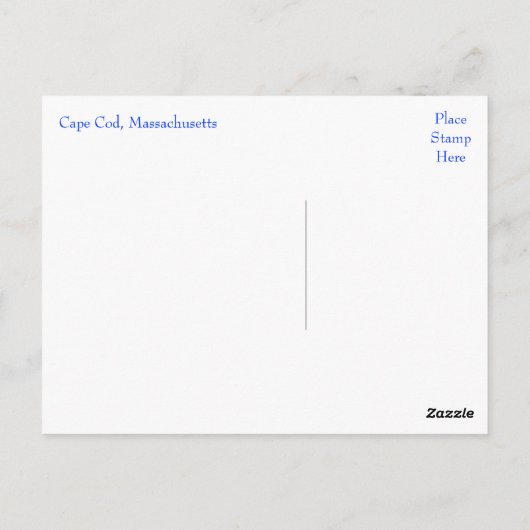 Cape Cod, Massachusetts Post Card Postkarte (Rückseite)