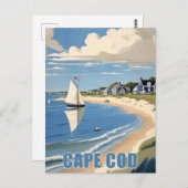Cape Cod Massachusetts Postkarte (Vorne/Hinten)