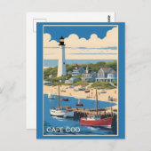 Cape Cod Massachusetts Postkarte (Vorne/Hinten)