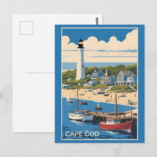 Cape Cod Massachusetts Postkarte (Vorne/Hinten)