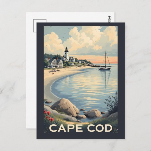 Cape Cod Massachusetts Postkarte (Vorne/Hinten)