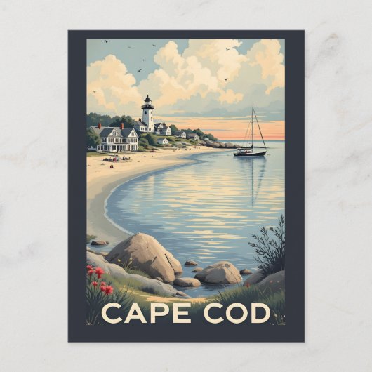 Cape Cod Massachusetts Postkarte (Vorderseite)