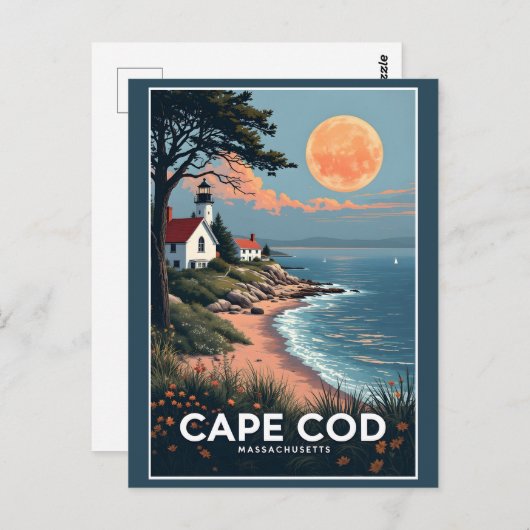 Cape Cod Massachusetts Postkarte (Vorne/Hinten)
