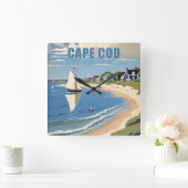 Cape Cod Massachusetts Quadratische Wanduhr (Zuhause)