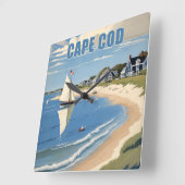 Cape Cod Massachusetts Quadratische Wanduhr (Winkel)