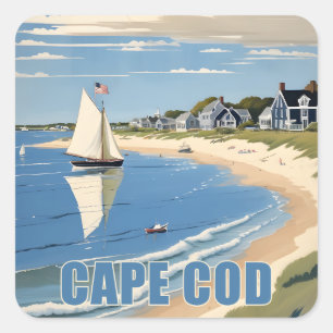 Cape Cod Massachusetts Quadratischer Aufkleber