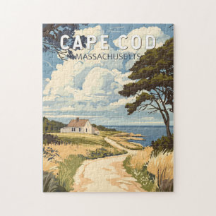 Cape Cod Massachusetts Reise Kunst Vintage Puzzle