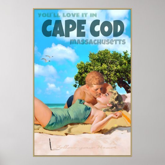 Cape Cod Massachusetts Reiseplakat Marilyn Poster (Vorne)