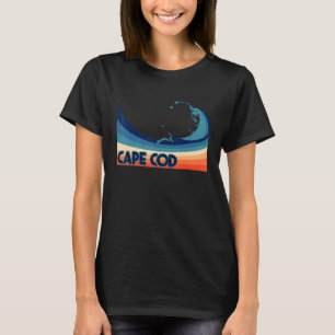 Cape Cod Massachusetts Retro-Surf-Segeln und Fisch T-Shirt