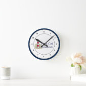 Cape Cod Massachusetts Round Clock Runde Wanduhr (Zuhause)