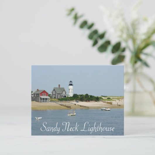 Cape Cod, Massachusetts - Sandy Neck Leuchtturm Postkarte (Stehend Vorderseite)